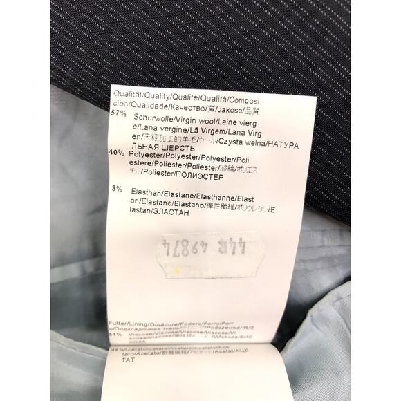 HUGO BOSS Pasolini Wool Blend Blazer Men 44R Black Business Timeless Made In USA - Picture 14 of 16